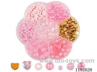 DIY Jewelry Set(Rice beads + soft ceramic + spacer beads + coloured beads + thread (7 compartments))