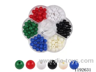 DIY Jewelry Set(8cm round beads + thread (7pcs))
