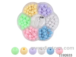 DIY Jewelry Set(8cc round beads + thread (7 compartments))
