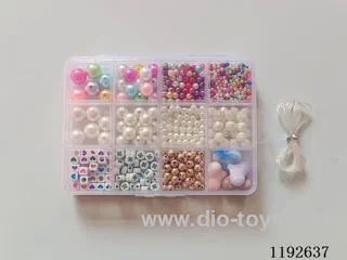 DIY Jewelry Set(Pearl + letter beads + coloured beads + thread (12 compartments))