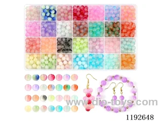 DIY Jewelry Set(8cc coloured beads + wire (28pcs))