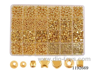 DIY Jewelry Set(4/6cm round beads + spacer beads + wire (24pcs))