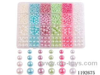 DIY Jewelry Set(4/6/8/10cm pearl + thread (24 compartments))