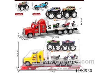 Tractor loaded 2PCS Inertia trolley 2PCS pull back trolley
