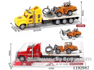 Trailer with 1PCS inertia construction vehicle