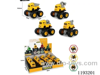 Double inertia swing stunt tumbling big wheel engineering vehicle