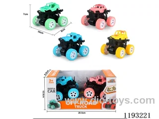 Dual Inertia Swing Stunt Big Wheel Buggy (Macaroon Colour) (Pack of 2)