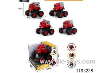 Dual Inertia Swing Stunt Tumbling Big Wheel Fire Engine