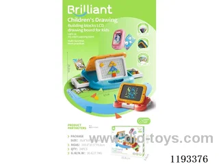 Children Building Blocks LCD Drawing Board + Colouring Box