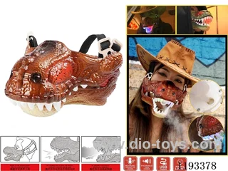 Dinosaur mask with spray/light/voice change