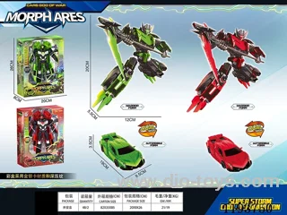 Alloy Hand Transformer Vehicle(Red/Green) 2 Colors Mixed Pack