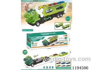 Dinosaur Folding Cargo Cart (2 color mix with 6 alloy carts)