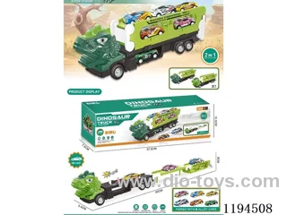Dinosaur Folding Cargo Trolley (2-color mix with 6 tin trolleys)