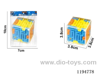 3.8CM Four Square Colorful Ball Maze
