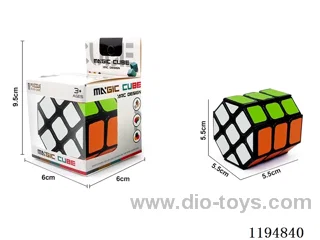 Black Sticker Octagonal Cylinder 3rd Order Rubik's Cube