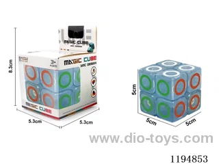 5.0CM 2nd order transparent circle UV printed Rubik's Cube