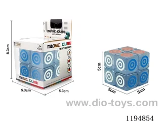5.0CM 2nd order transparent circle-in-circle UV printed Rubik's Cube