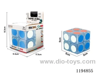 5.0CM 2nd order transparent dot UV printed Rubik's Cube