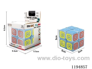 5.0CM 2nd order transparent square within a square UV printed Rubik's Cube