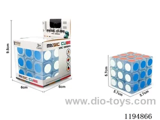 5.7CM 3rd order transparent dot UV printed Rubik's Cube