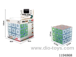 5.7CM Third Order Transparent Square UV printed Rubik's Cube