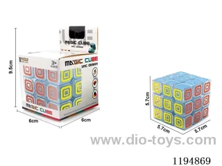 5.7CM Third Order Transparent Square-in-Square UV printed Rubik's Cube