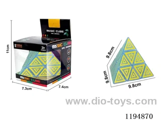 Third order pyramid black UV printed cube