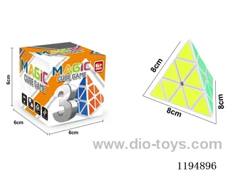 8CM Pyramid Rubik's Cube with White Labeling