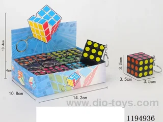 3.5CM Third Order Dot Rubik's Cube with Keychain