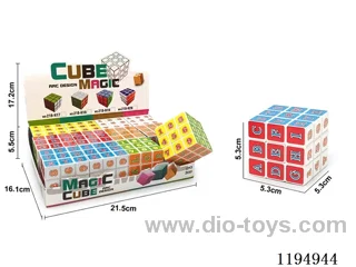5.3CM white color digital labeled 3rd order Rubik's Cube