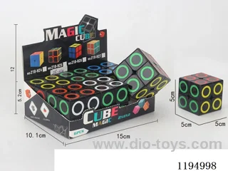 5.0CM 2nd Order Circle UV Printed Rubik's Cube with Black Background