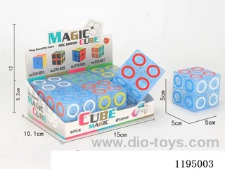 5.0CM 2nd order transparent circle UV printed Rubik's Cube