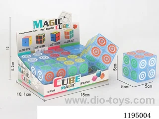 5.0CM 2nd order transparent circle-in-circle UV printed Rubik's Cube