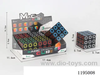 5.7CM 3rd order black circle UV printed Rubik's Cube