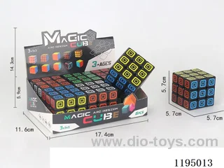 5.7CM Three Steps Square-in-Square UV printed Rubik's Cube on black background