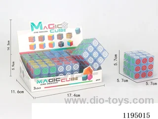 5.7CM Third Order Transparent Circle-in-Circle UV Printed Rubik's Cube