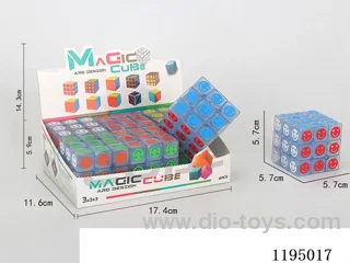 5.7CM Third order transparent smiley face UV printed Rubik's Cube