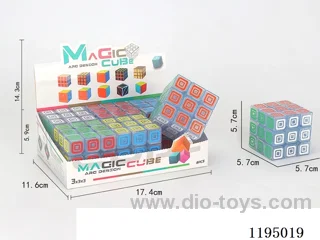 5.7CM Third Order Transparent Square-in-Square UV printed Rubik's Cube