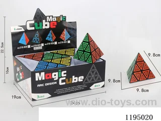 Third order pyramid black UV printed cube