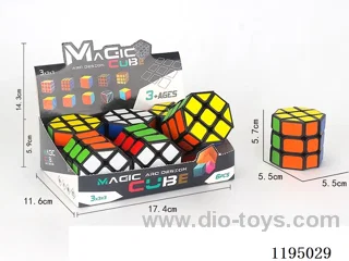 Black Sticker Octagonal Cylindrical Three-Step Cube