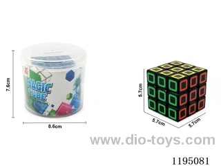 5.7CM 3 steps black square UV printed Rubik's Cube