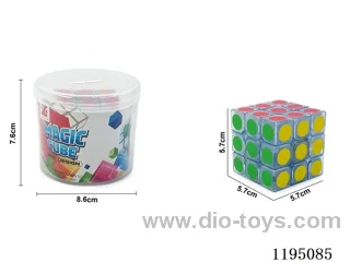 5.7CM 3rd order transparent dot UV printed Rubik's Cube