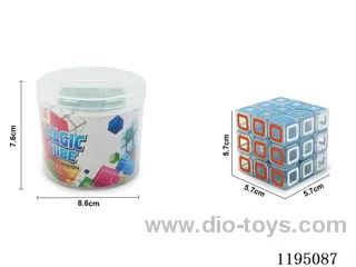 5.7CM 3-steps transparent square UV printed Rubik's Cube