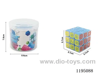 5.7CM Third Order Transparent Square UV printed Rubik's Cube