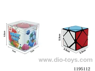 Tilt-and-Turn Black Sticker Cube