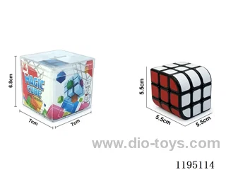 Three Sided Black Sticker Cube