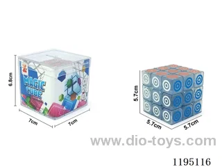 5.7CM 3rd order transparent circle-in-circle UV printed Rubik's Cube