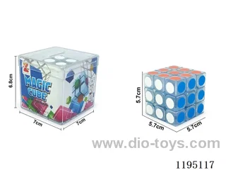 5.7CM Third Order Transparent Dots UV Printed Rubik's Cube