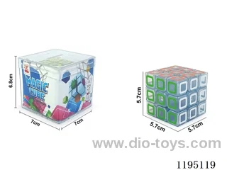 5.7CM Third Order Transparent Square UV printed Rubik's Cube