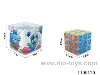 5.7CM Three Steps Transparent Square-in-Square UV Printed Magic Cube